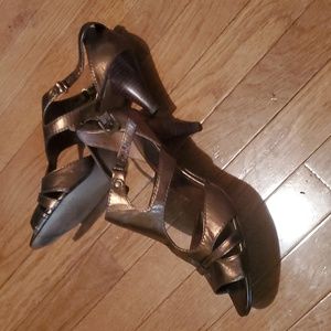 Nine West Bronze Heels